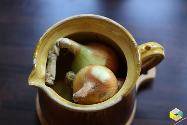 pot met uien